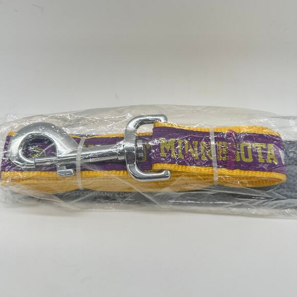 Minnesota Vikings Dog Leash Large Purple Yellow Nylon 6 Feet NEW - Picture 6 of 7